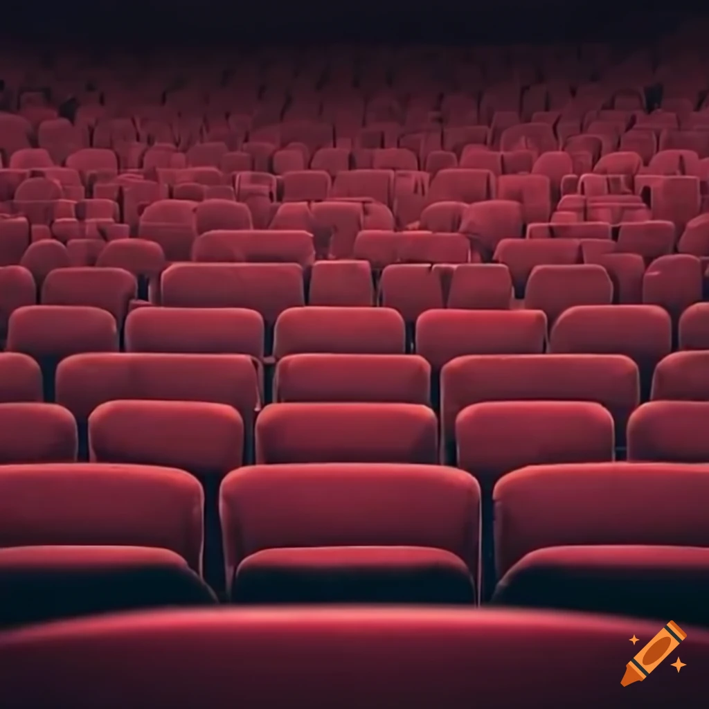 cartoon image of an empty cinema auditorium