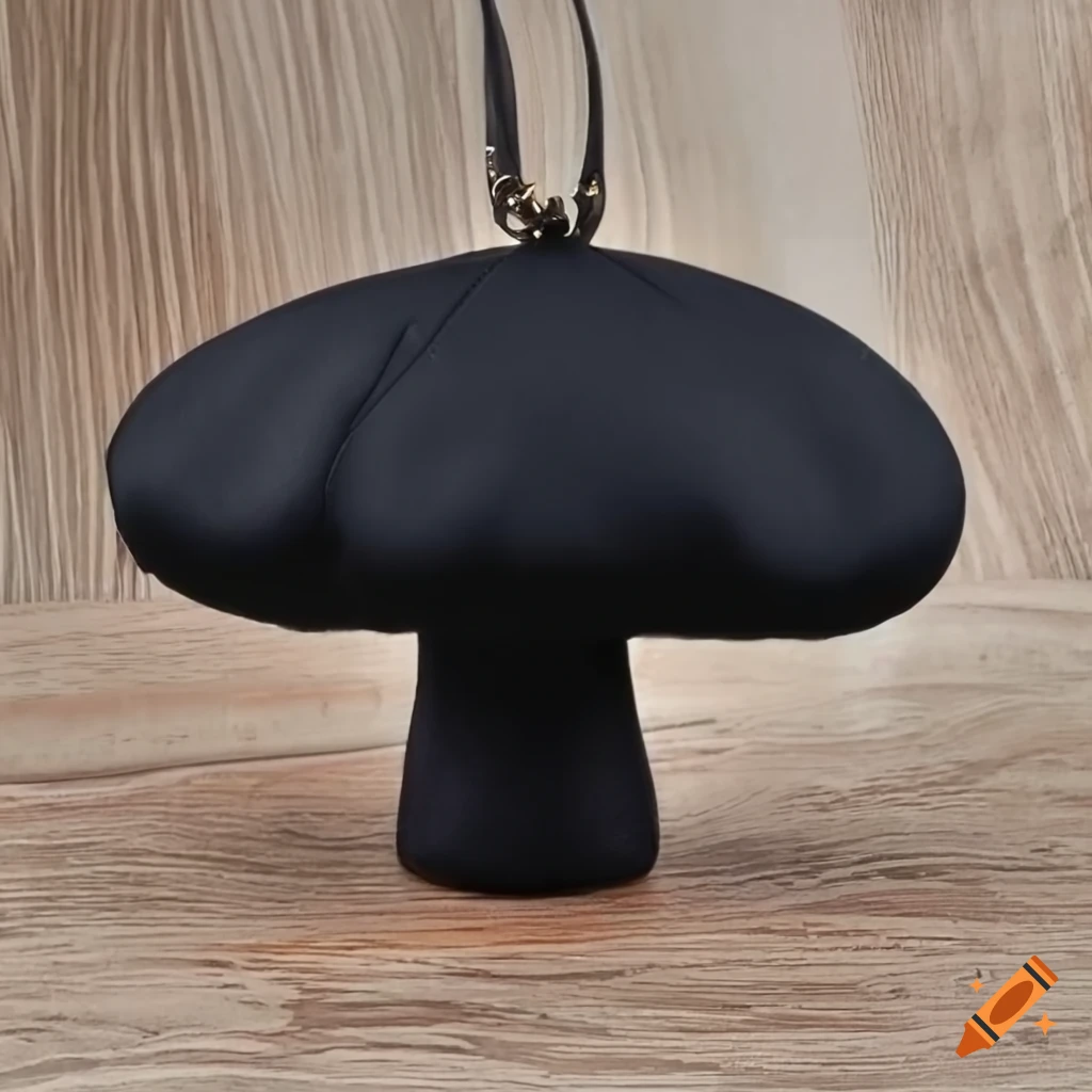 Dark mushroom shaped handbag on Craiyon