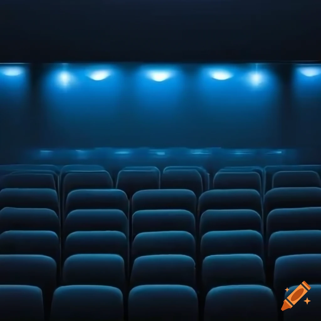 cartoon image of an empty cinema auditorium