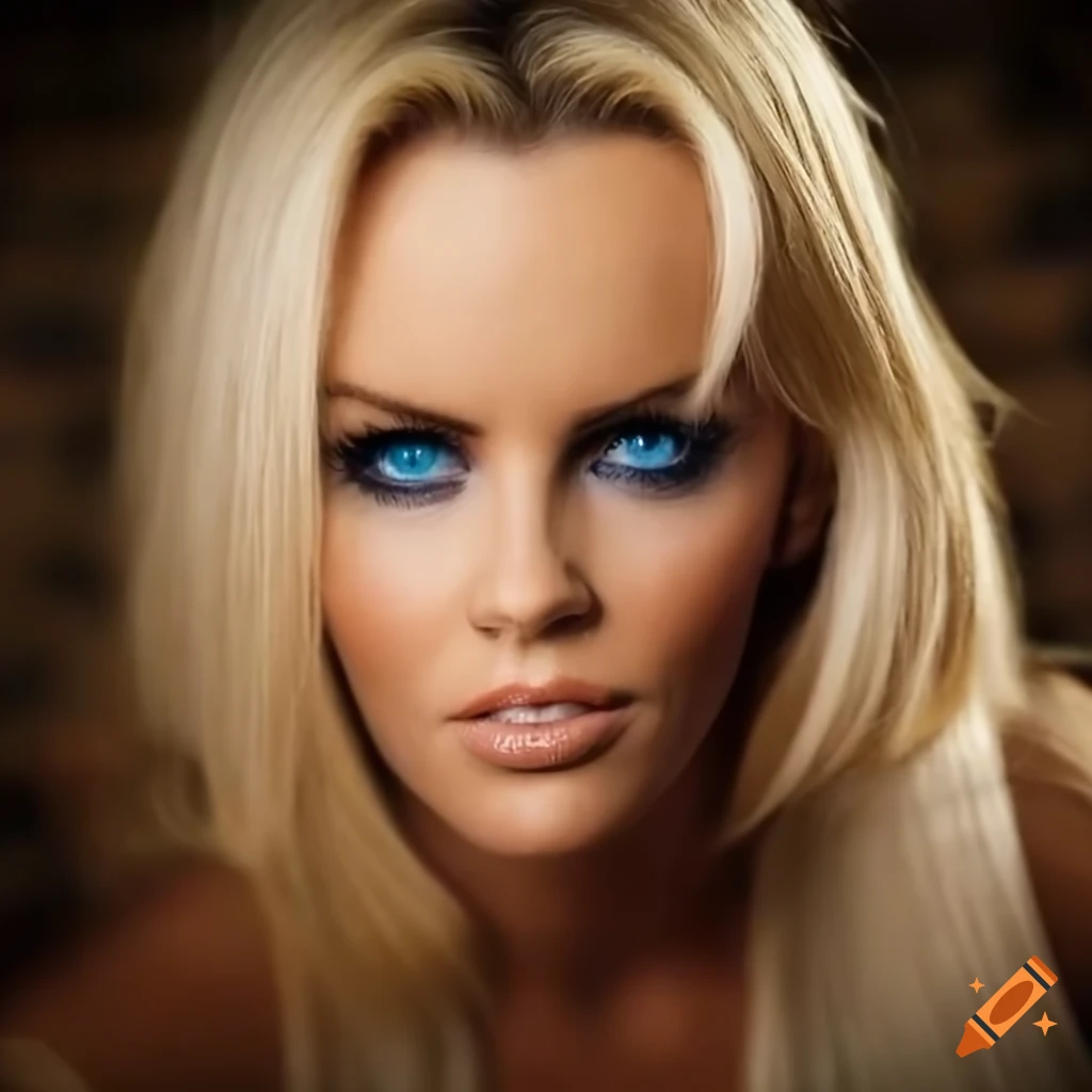Portrait of jenny mccarthy - blond hair, blue eyes