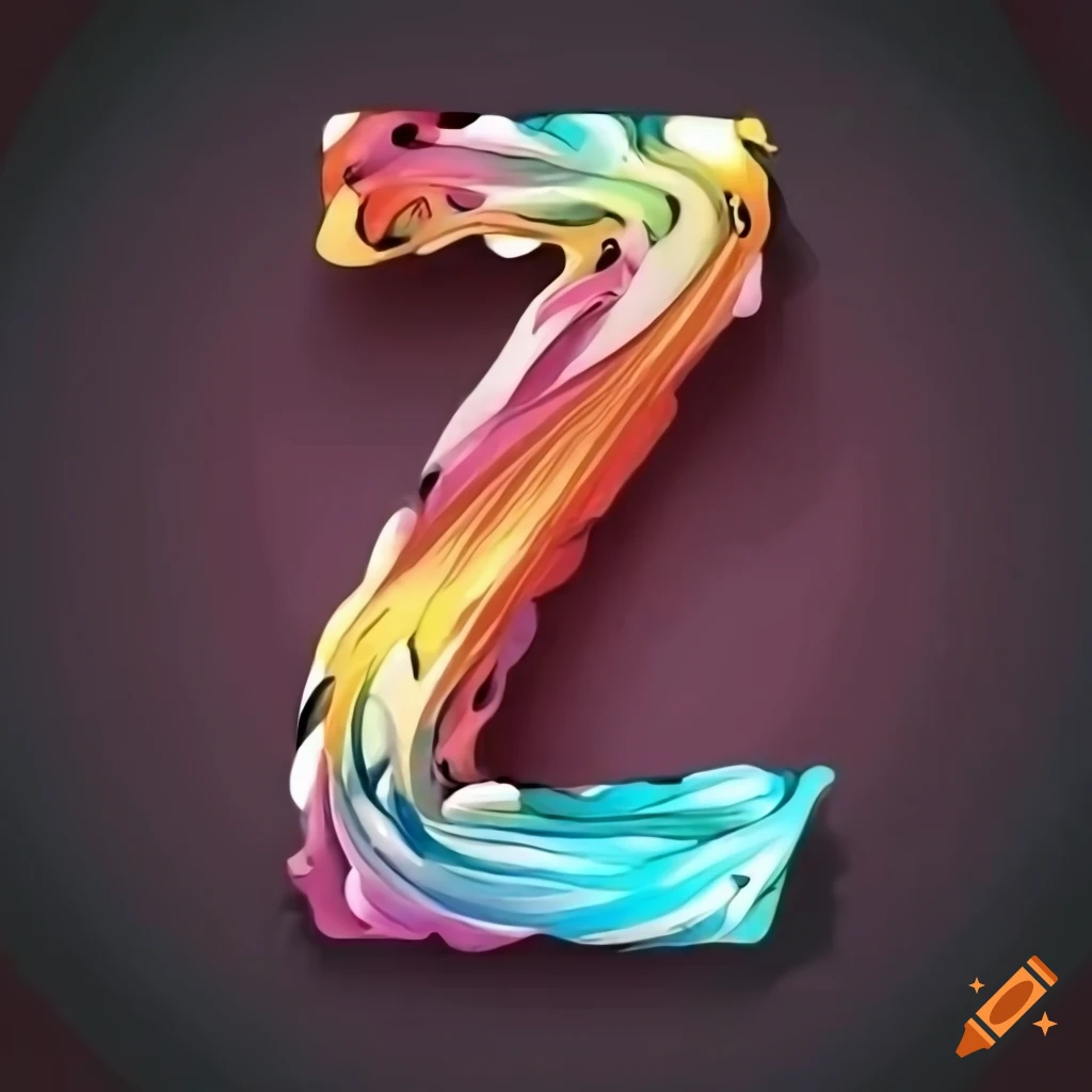 Minimalistic z on white background