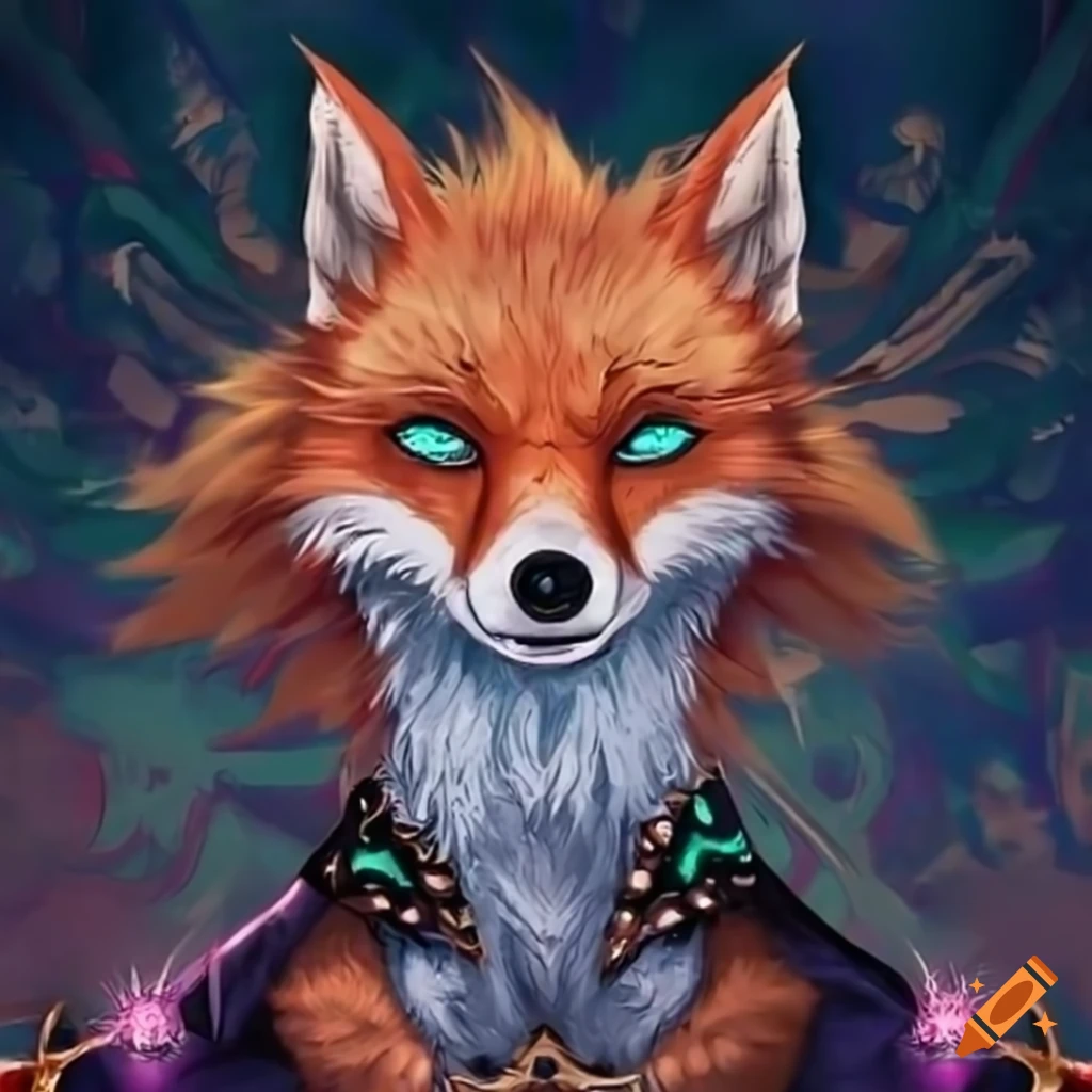 image of a crazed fox king