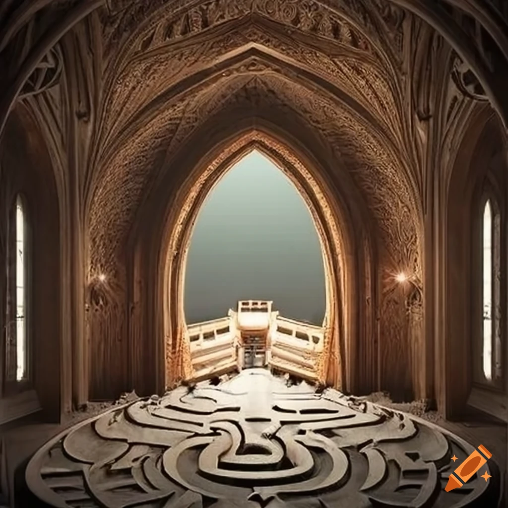 illusionary architectural labyrinth cabin