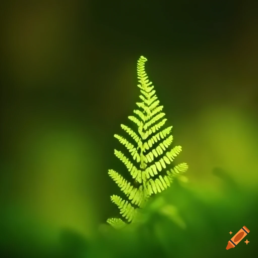 close-up of a small fern covered in moss