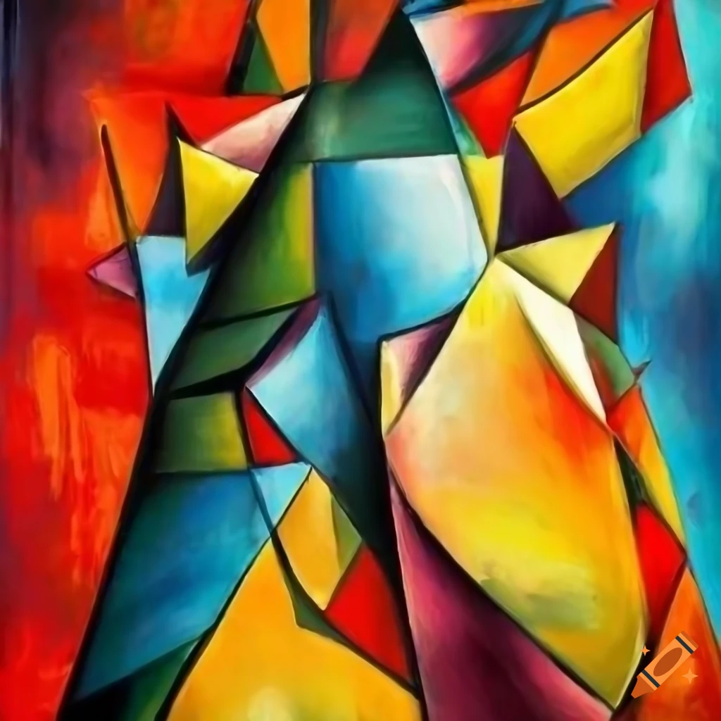 abstract cubist painting