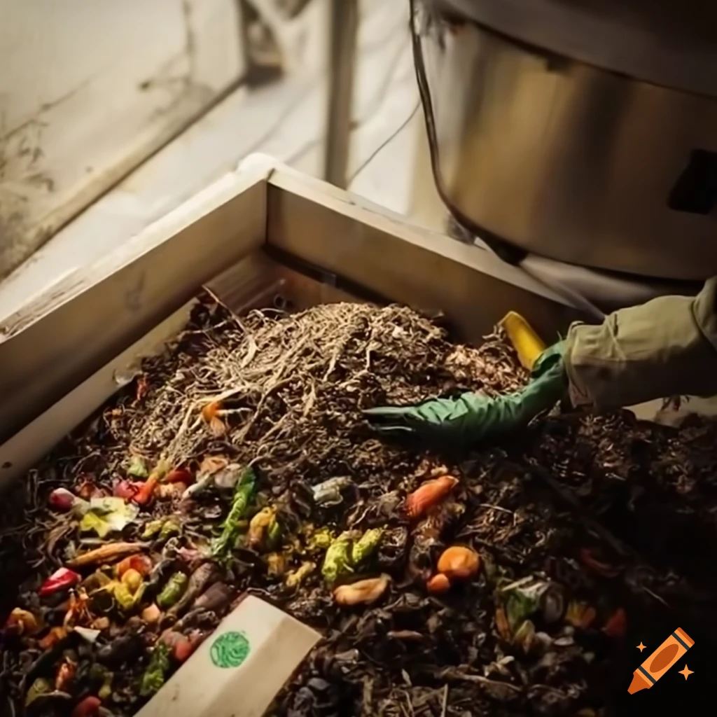 Employees working at a compost plant on Craiyon