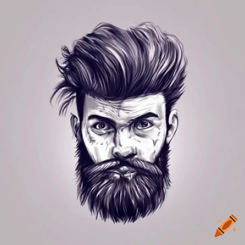 bearded barber cutting hair