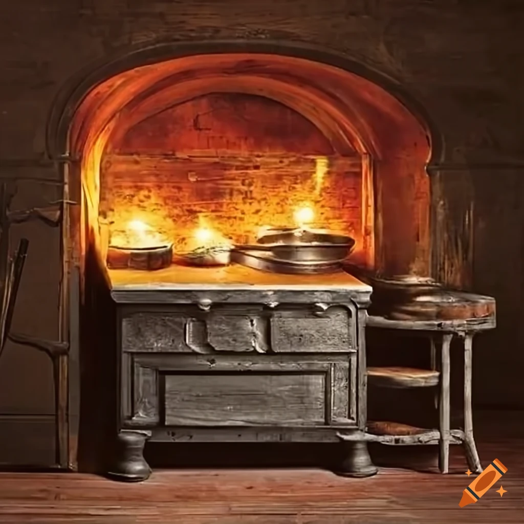 Vintage coal kitchen from the 19th century on Craiyon