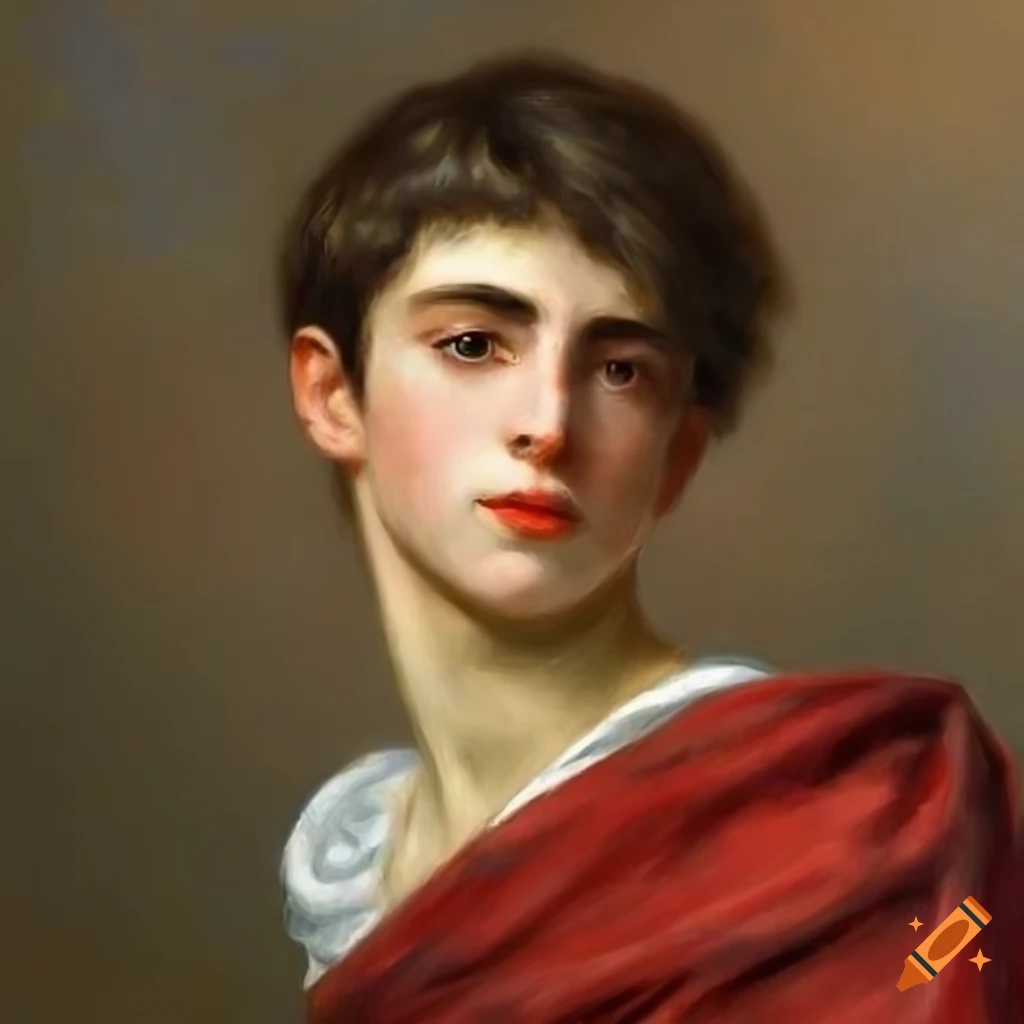 Detailed oil painting of young greek god on Craiyon