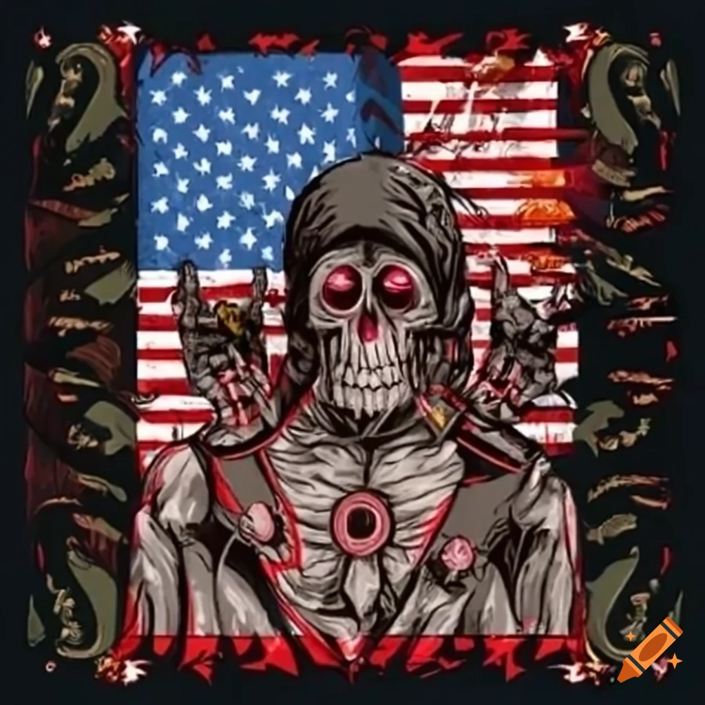 American flag in a symbolic representation