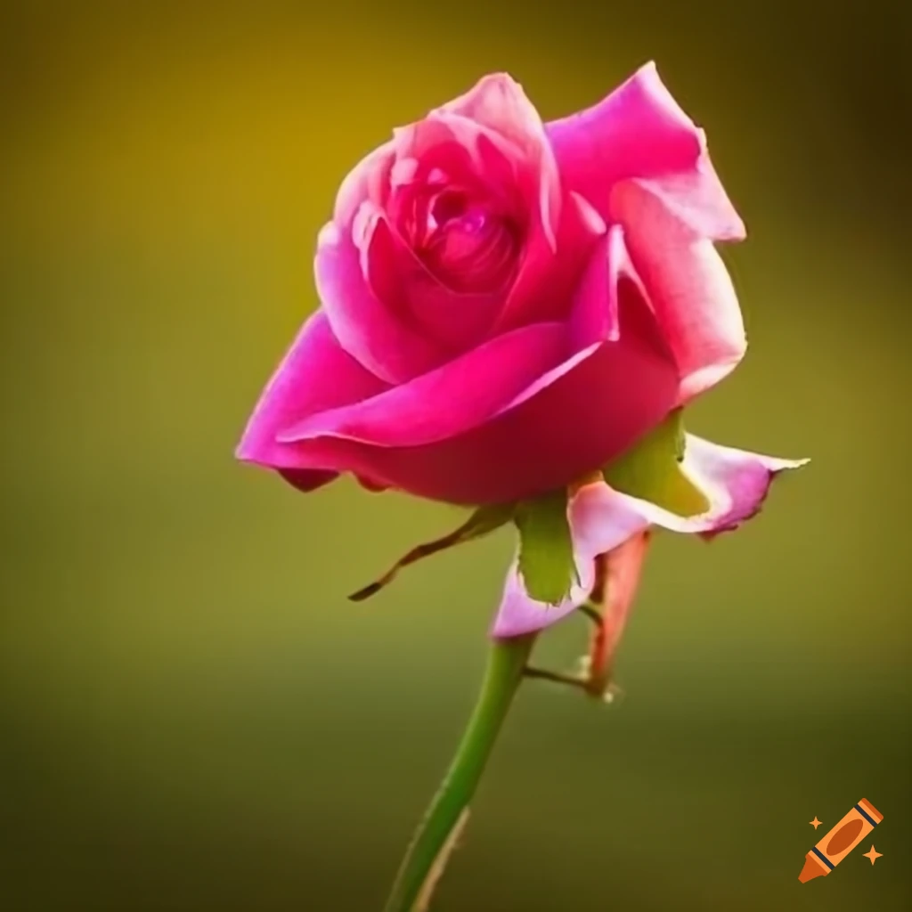 rose in a field of clovers