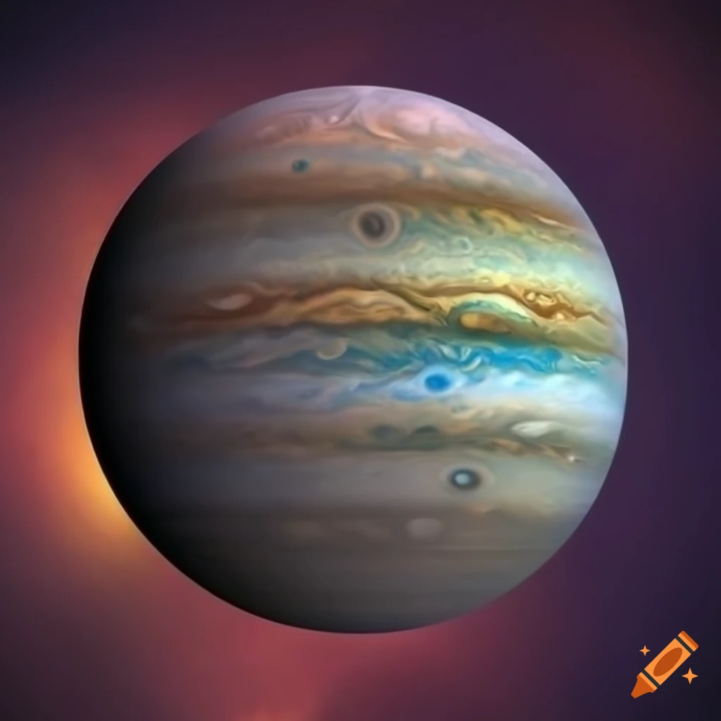 Visualization of spacetime lattice and jupiter on Craiyon