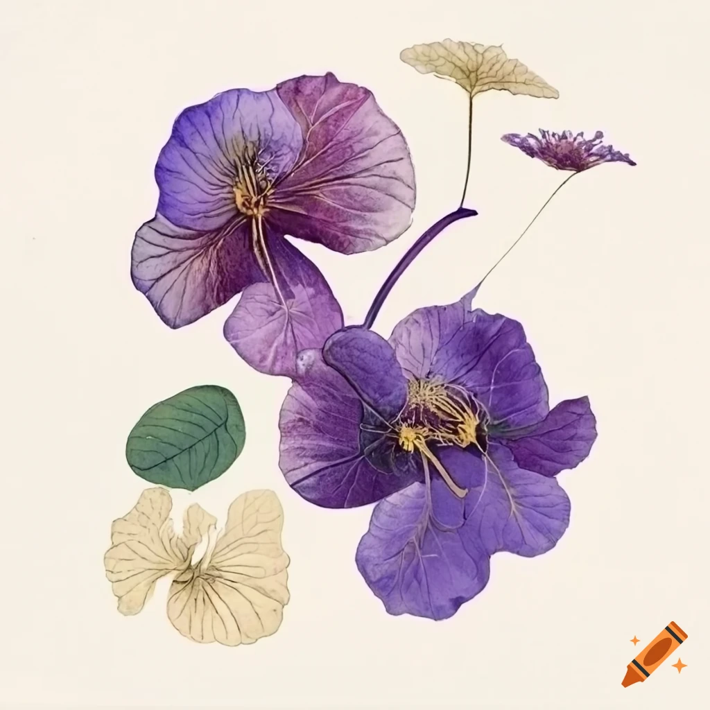 Viola Flower Pressed Real Dried Flowers, Pressed Flower