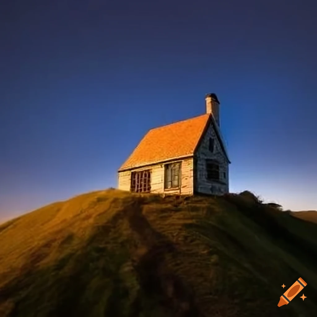 picture of a house on a hill