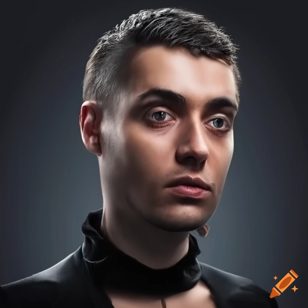 Portrait Of A Stylish Man In A Black Robe