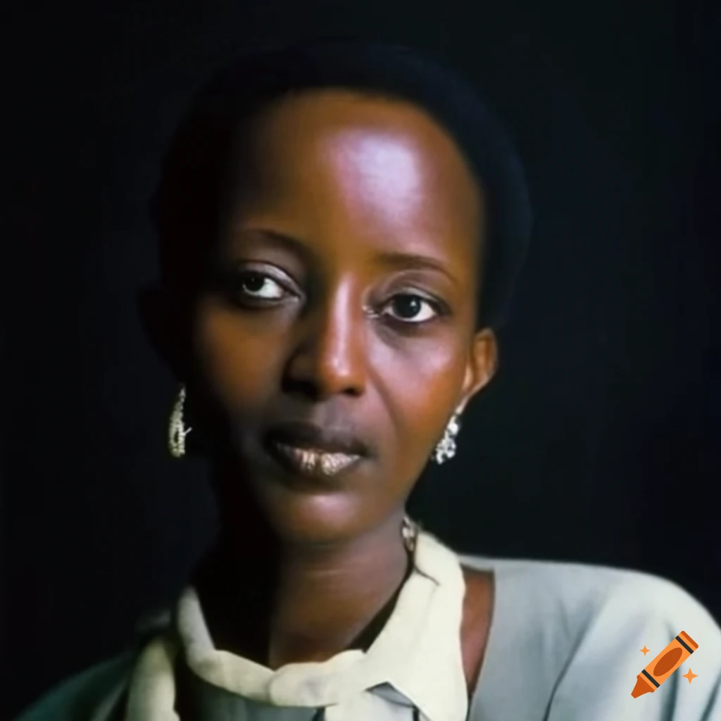 Portrait of agathe habyarimana, first lady of rwanda (1973)
