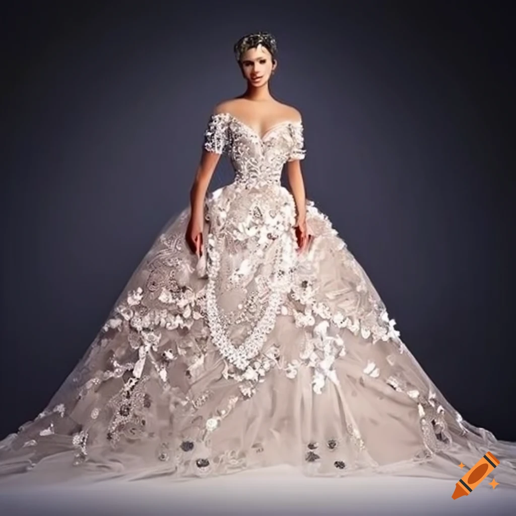 High Neck White Lace Unique Design Chiffon Wedding Party Dresses, Brid –  AlineBridal