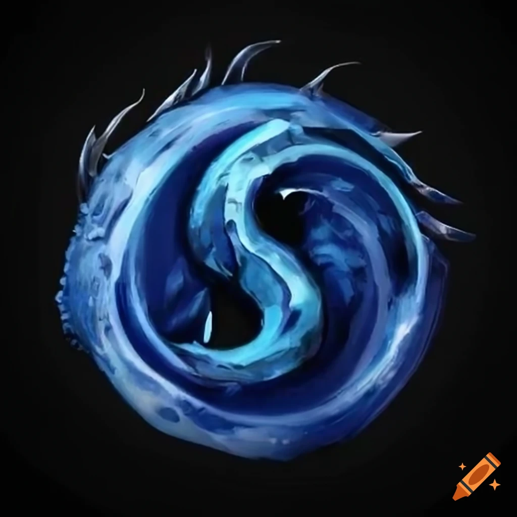 blue round badge with claws