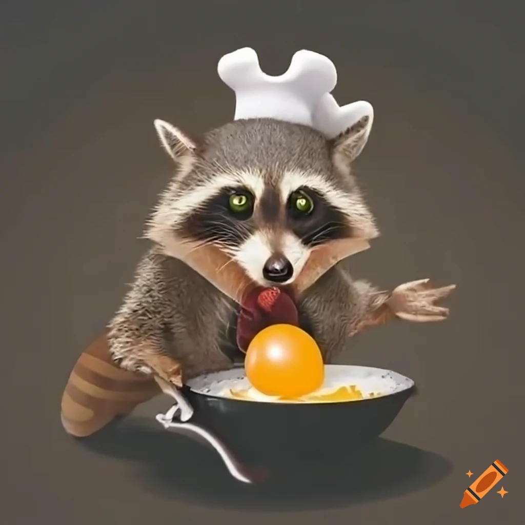 cooked raccoon