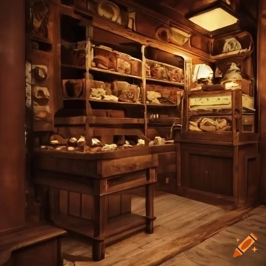 antique wooden chocolate shop