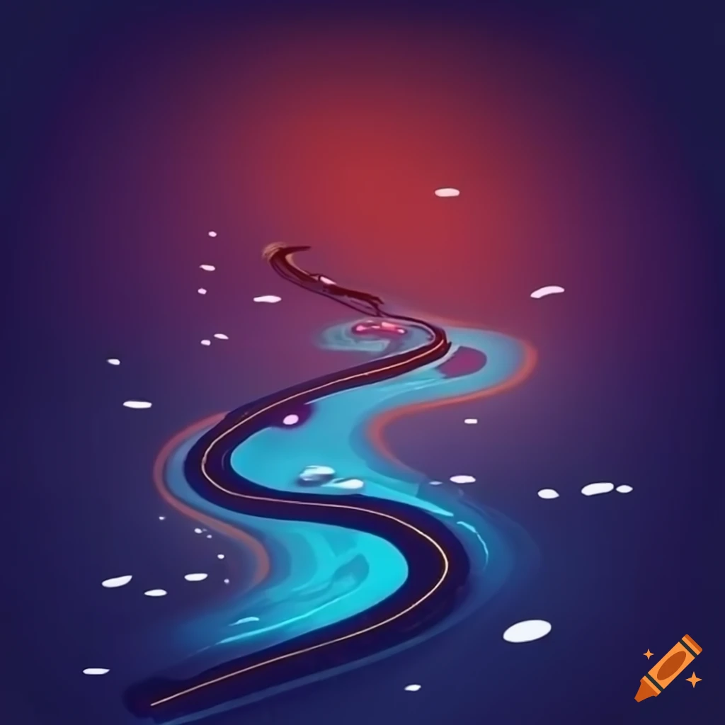 company storyline with callout bubbles on a winding road
