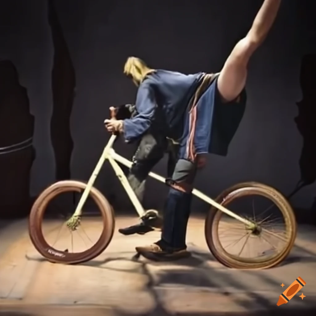 Moses performing bike tricks