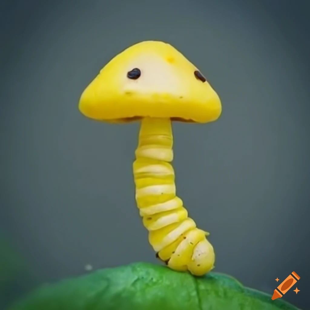 yellow caterpillar mushroom on a branch