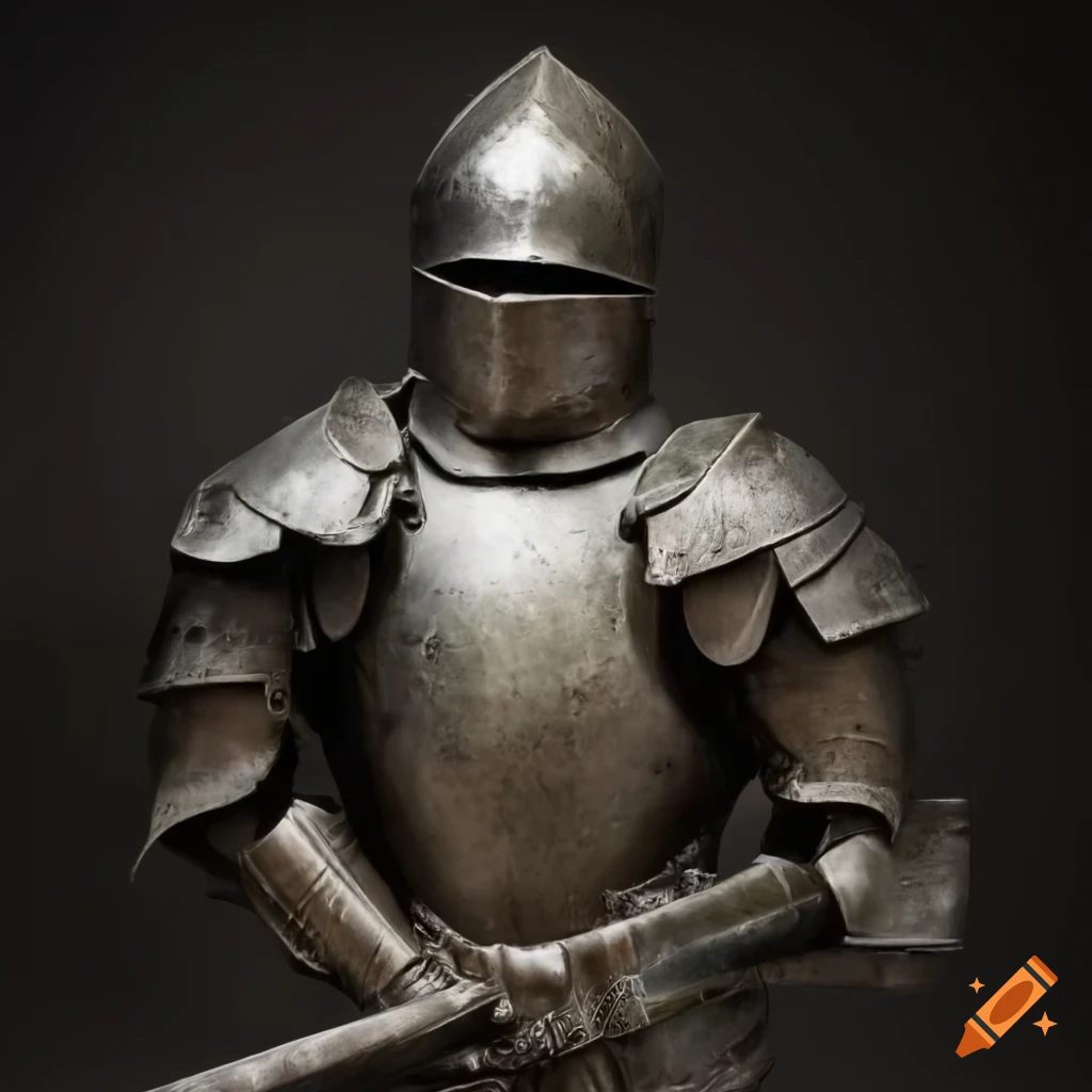 sculpture of an iron armor