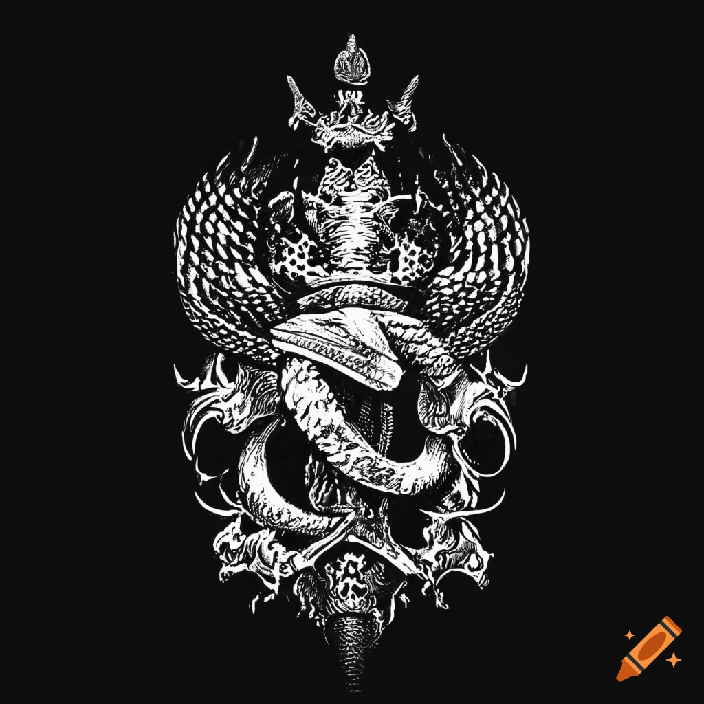 coat of arms with a black snake