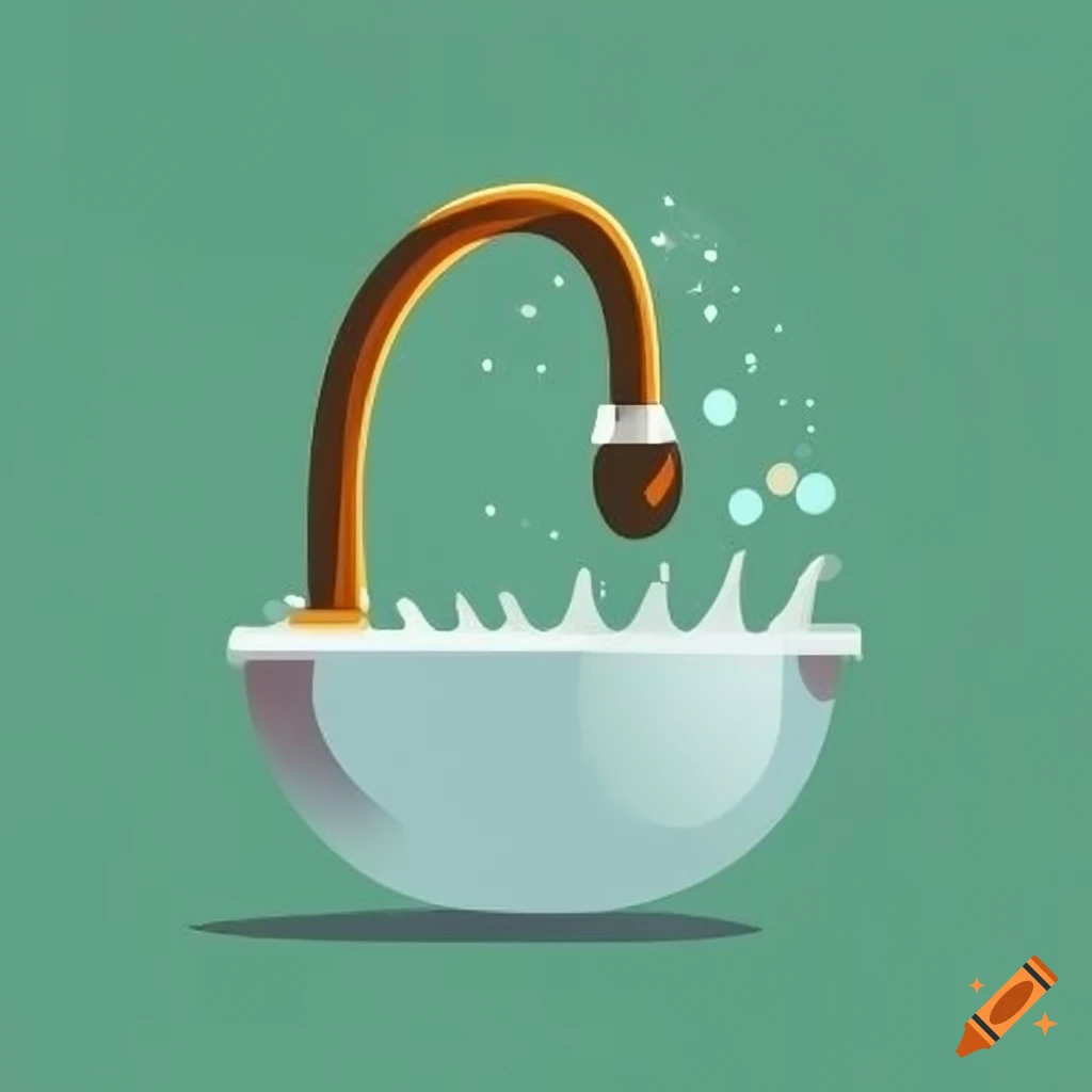vector infographic of a warning sign in a kitchen sink