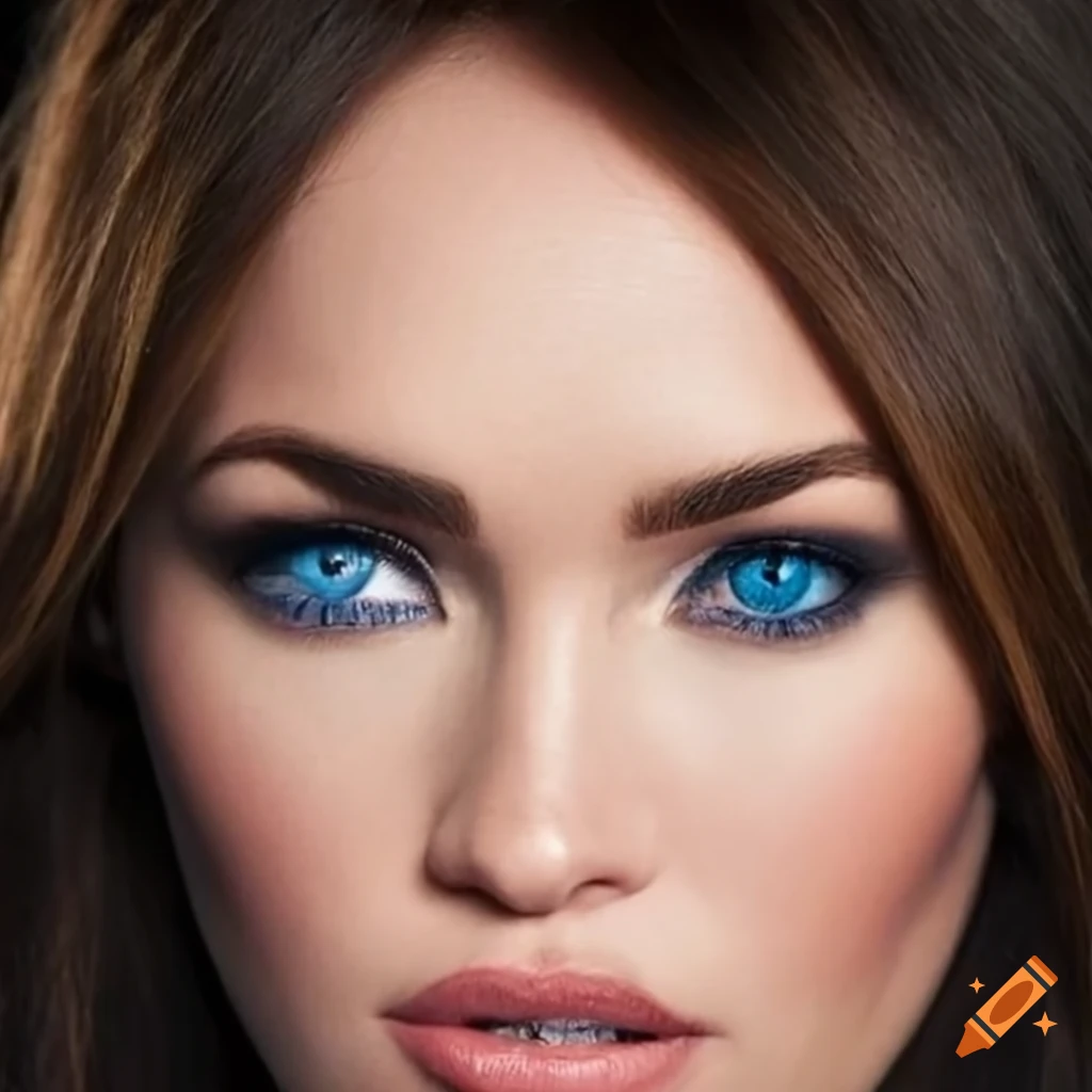 Portrait of celebrity with mesmerizing blue eyes on Craiyon