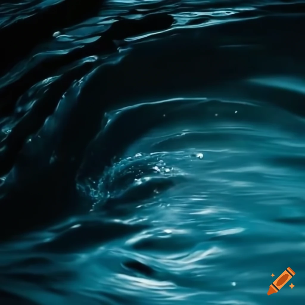 Closeup of water wave details on Craiyon