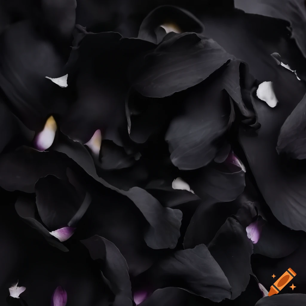 Pile of black flower petals on Craiyon
