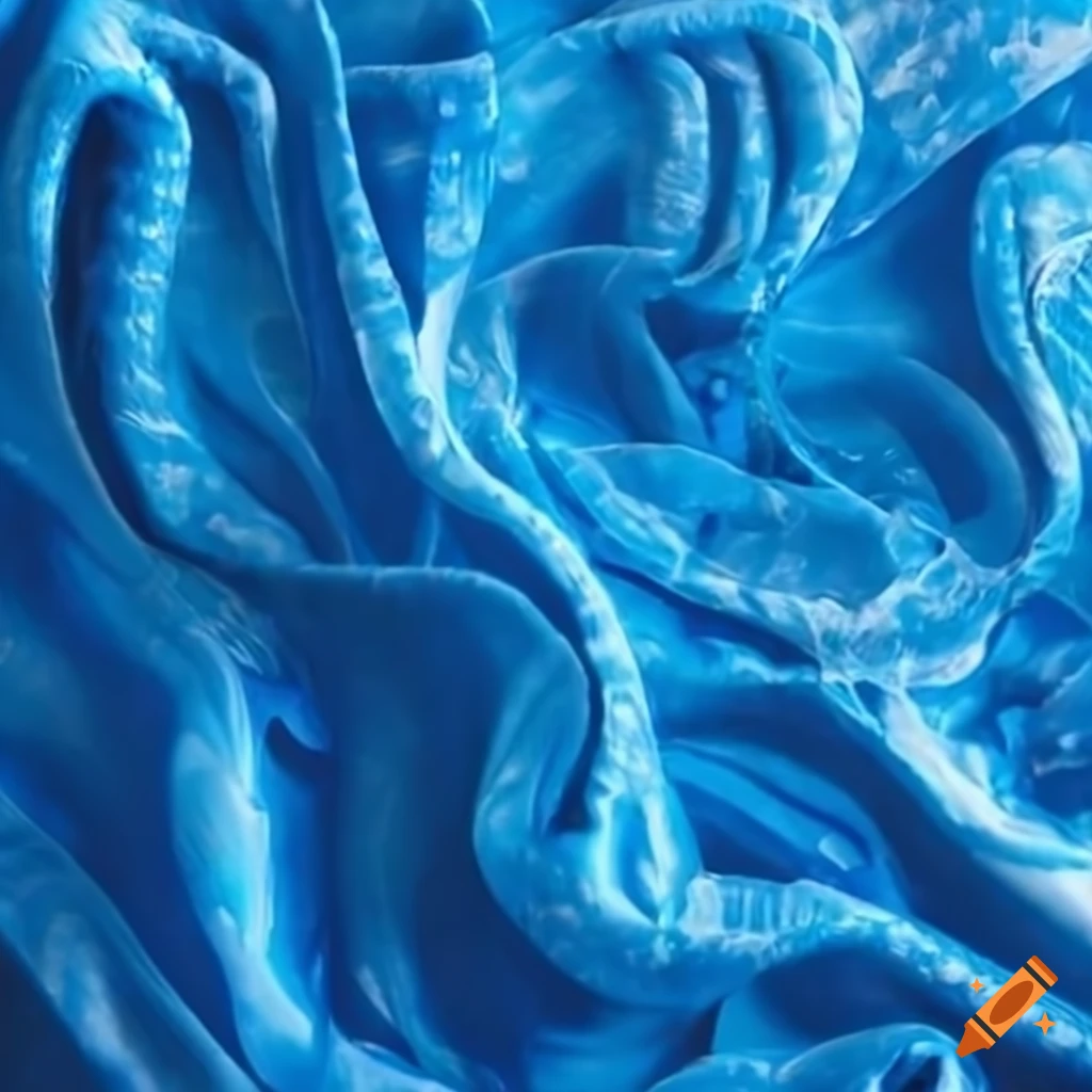 water flowing over fabric