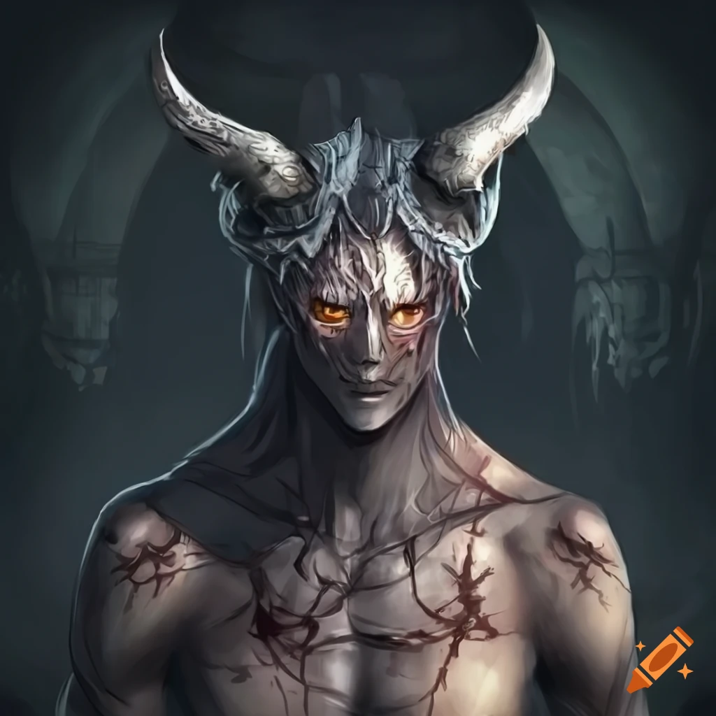 Male devil character artwork from dark souls on Craiyon