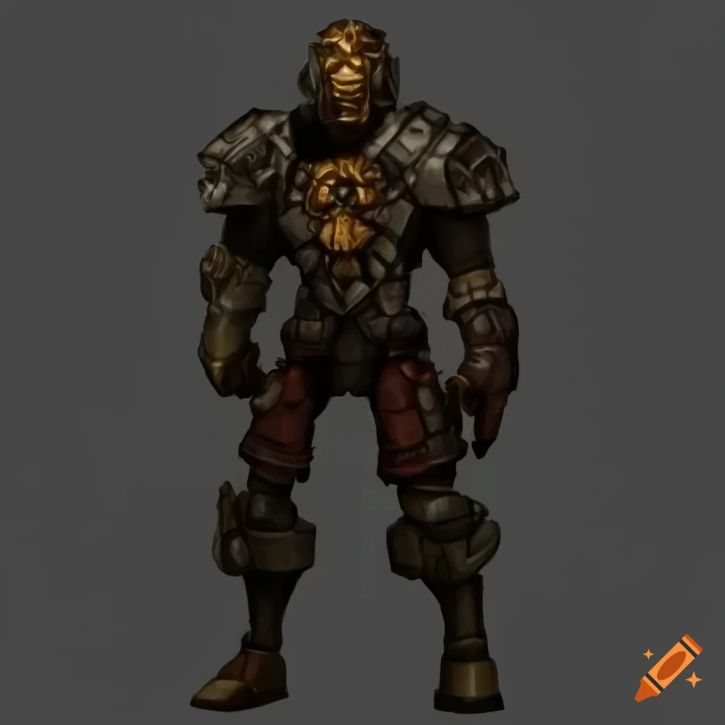 illustration of a Warforged fighter