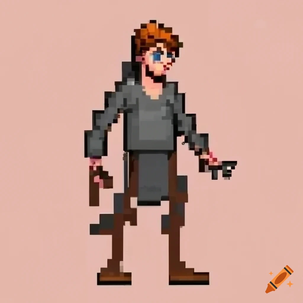 Animated sprite sheet of a resilient character on Craiyon