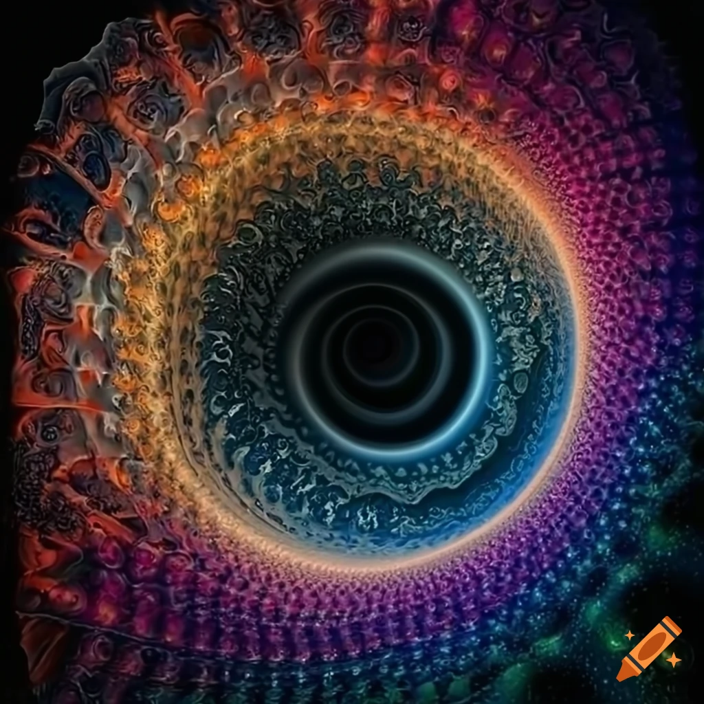 hyper realistic digital art of a 3D quantum fractal
