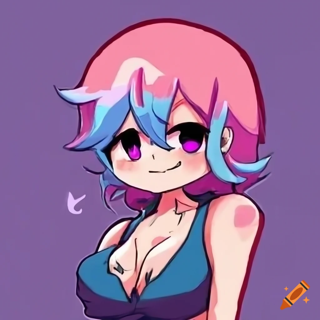 Anime Chibi With Light Blue And Pink Hair On Craiyon