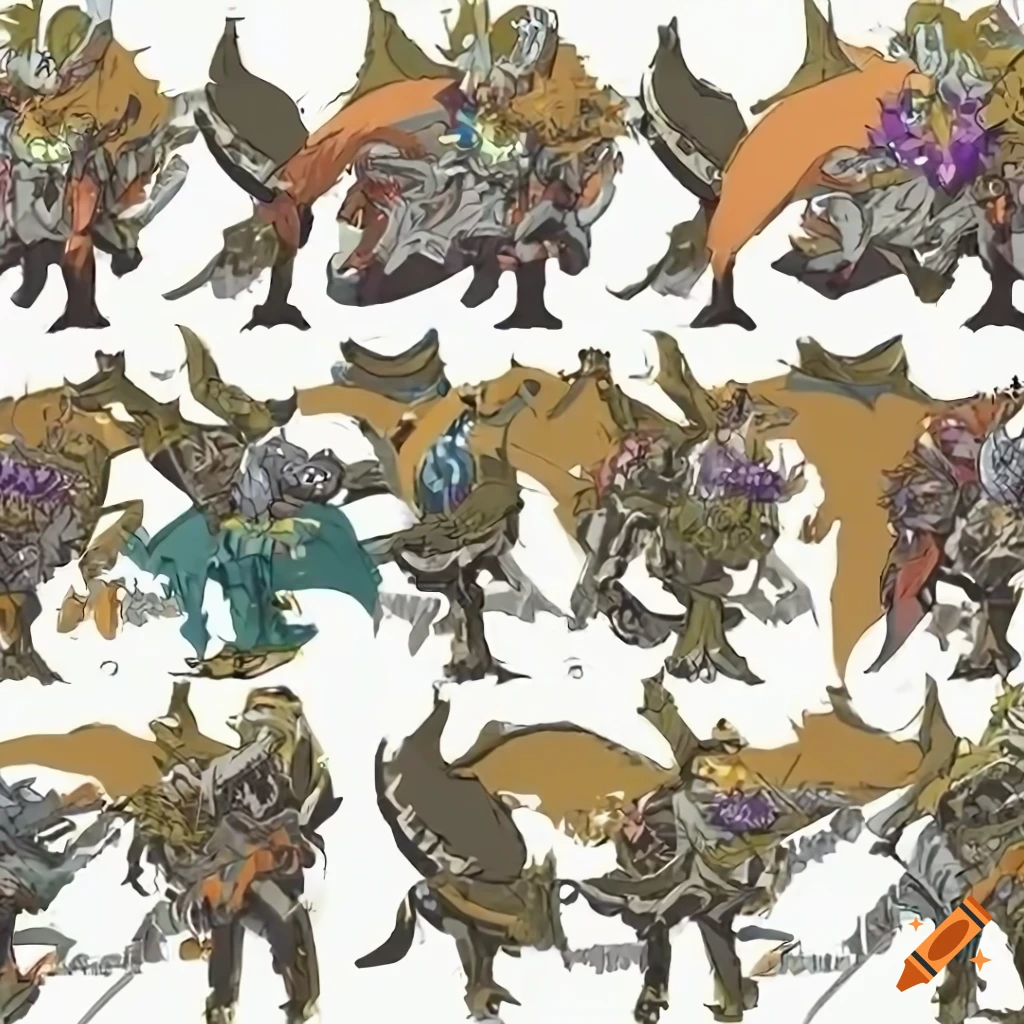 character artwork from medieval fantasy anime