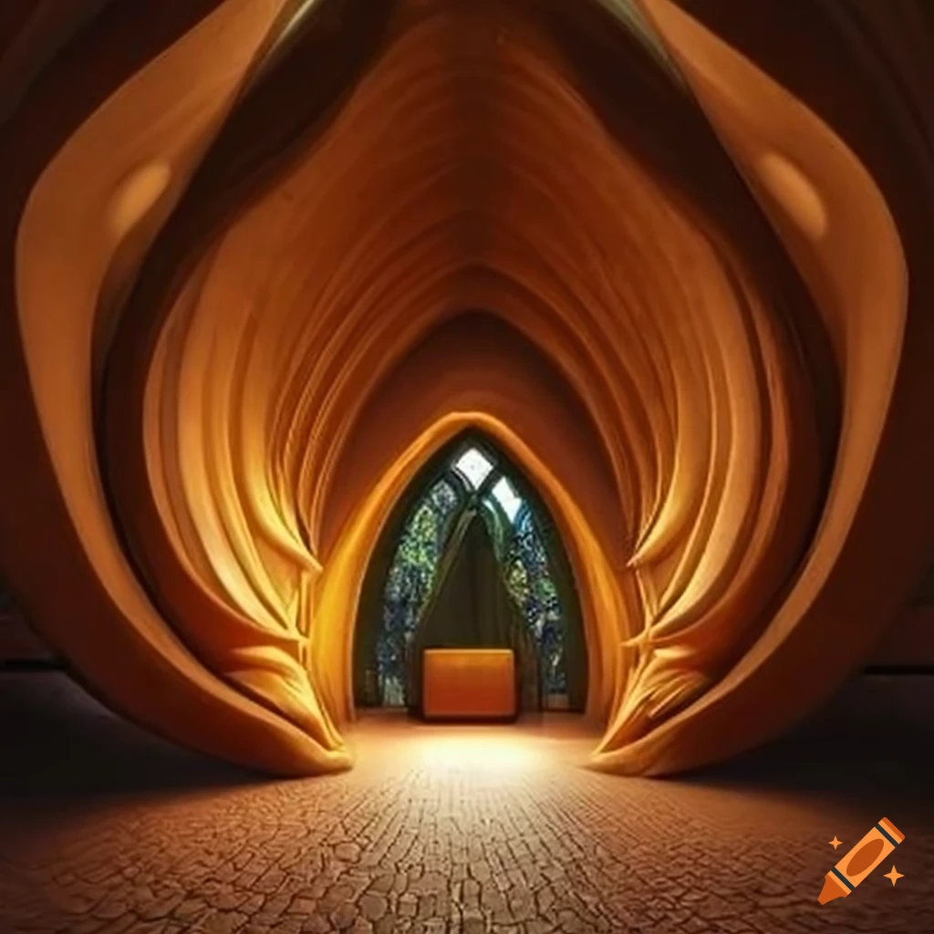 illusory art of a giant clam architecture