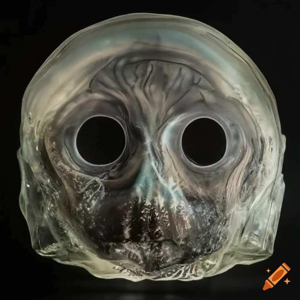glass jellyfish mask from ancient times