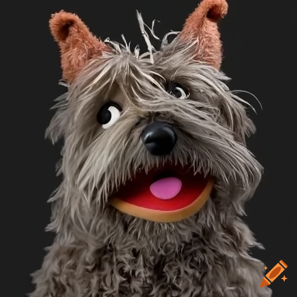 Muppet puppet dog resembling fuzzy bear from the muppet show