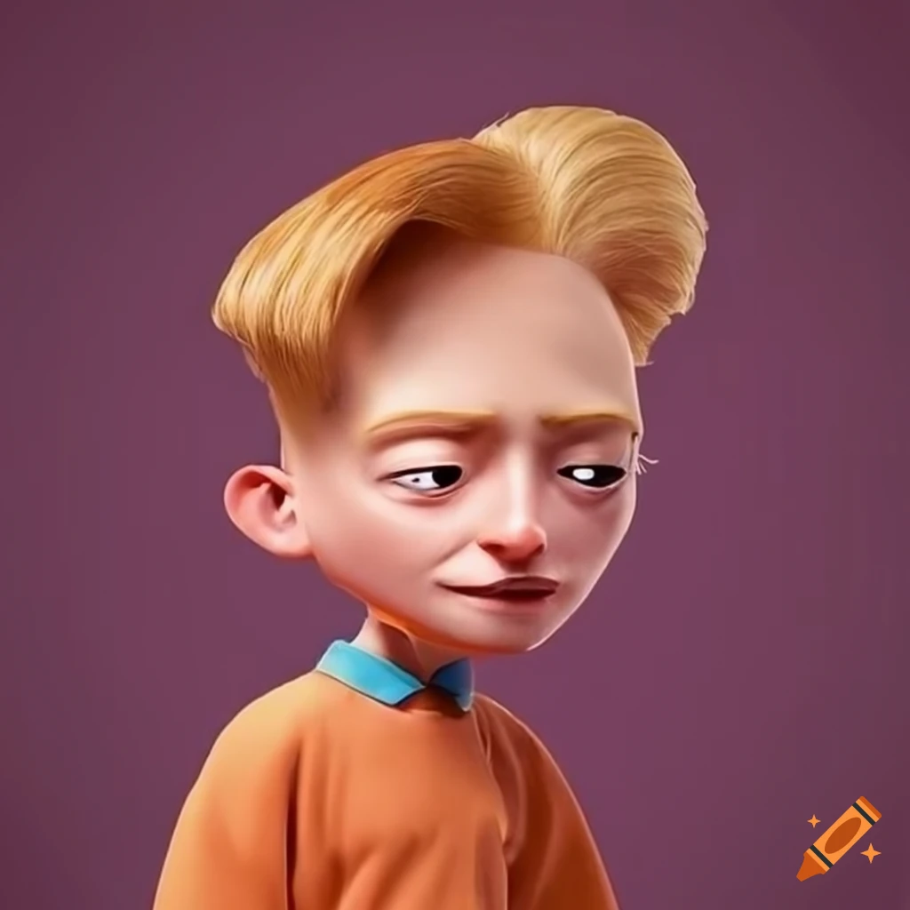 Child version of conan o'brien in hey arnold style on Craiyon