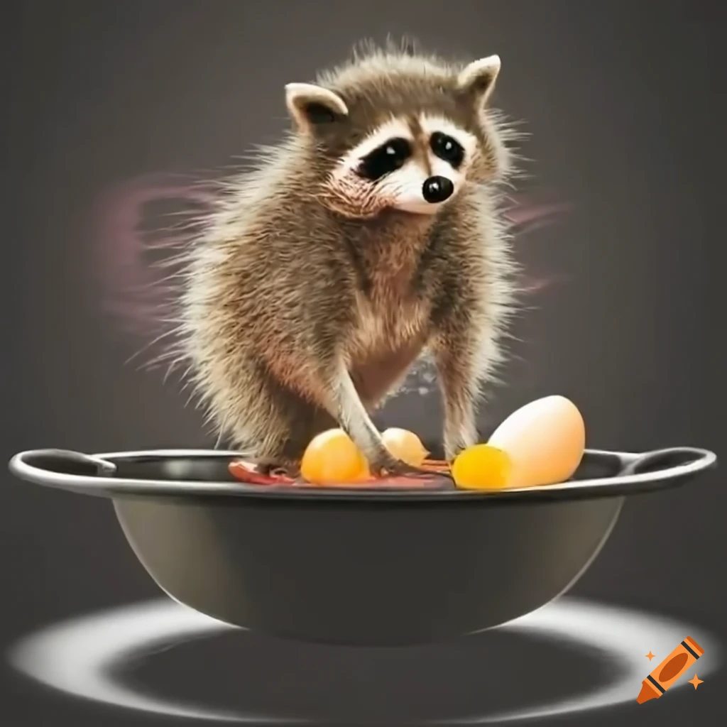 cooked raccoon