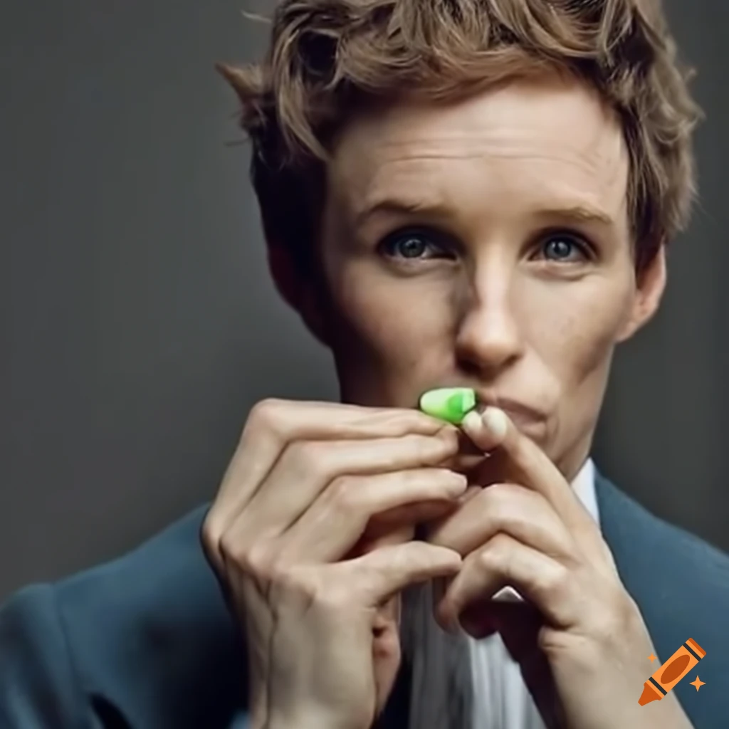 Eddie Redmayne smelling soap