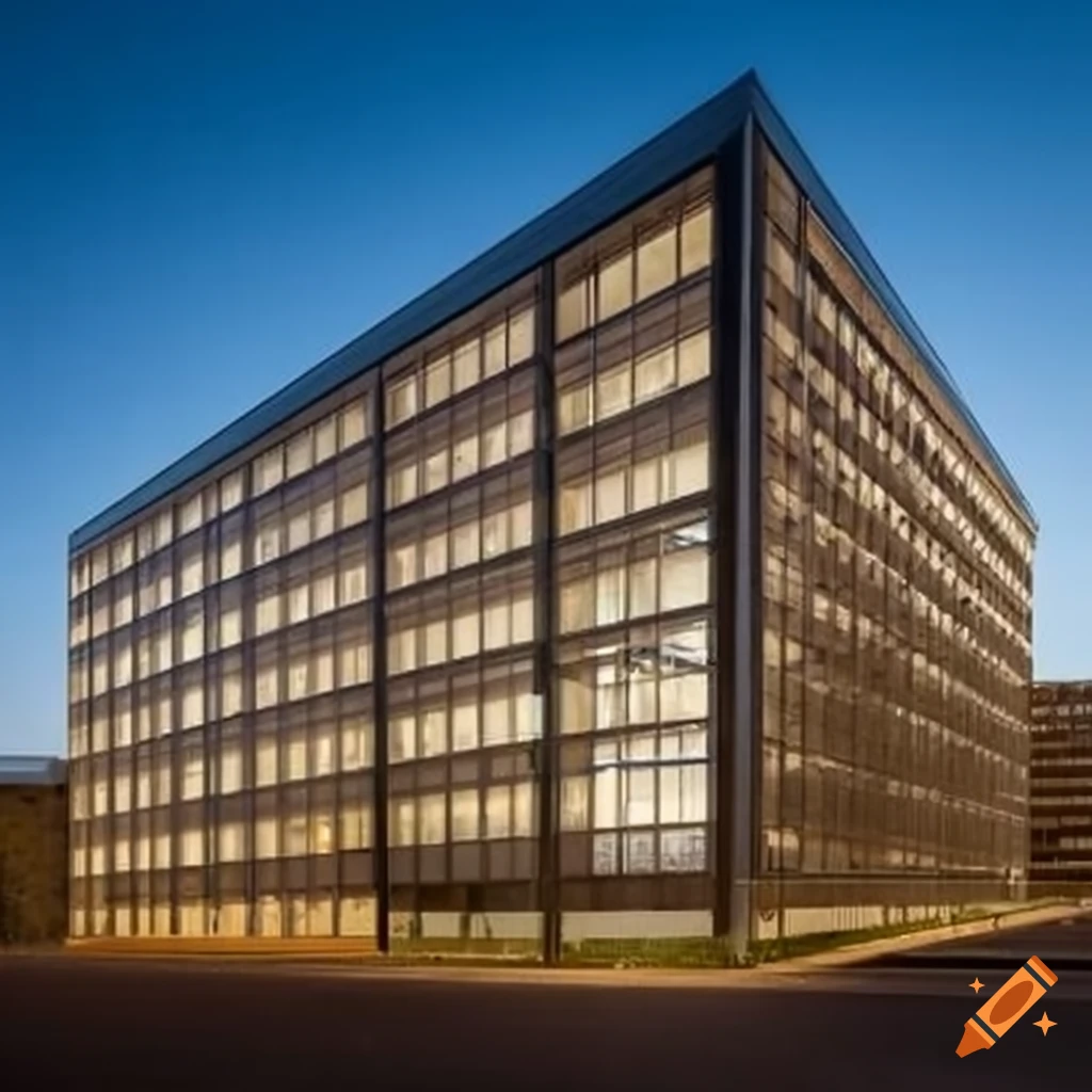 Office building in a field on Craiyon