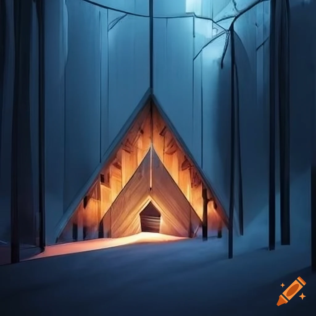 illusory cathedral-like cabin architecture
