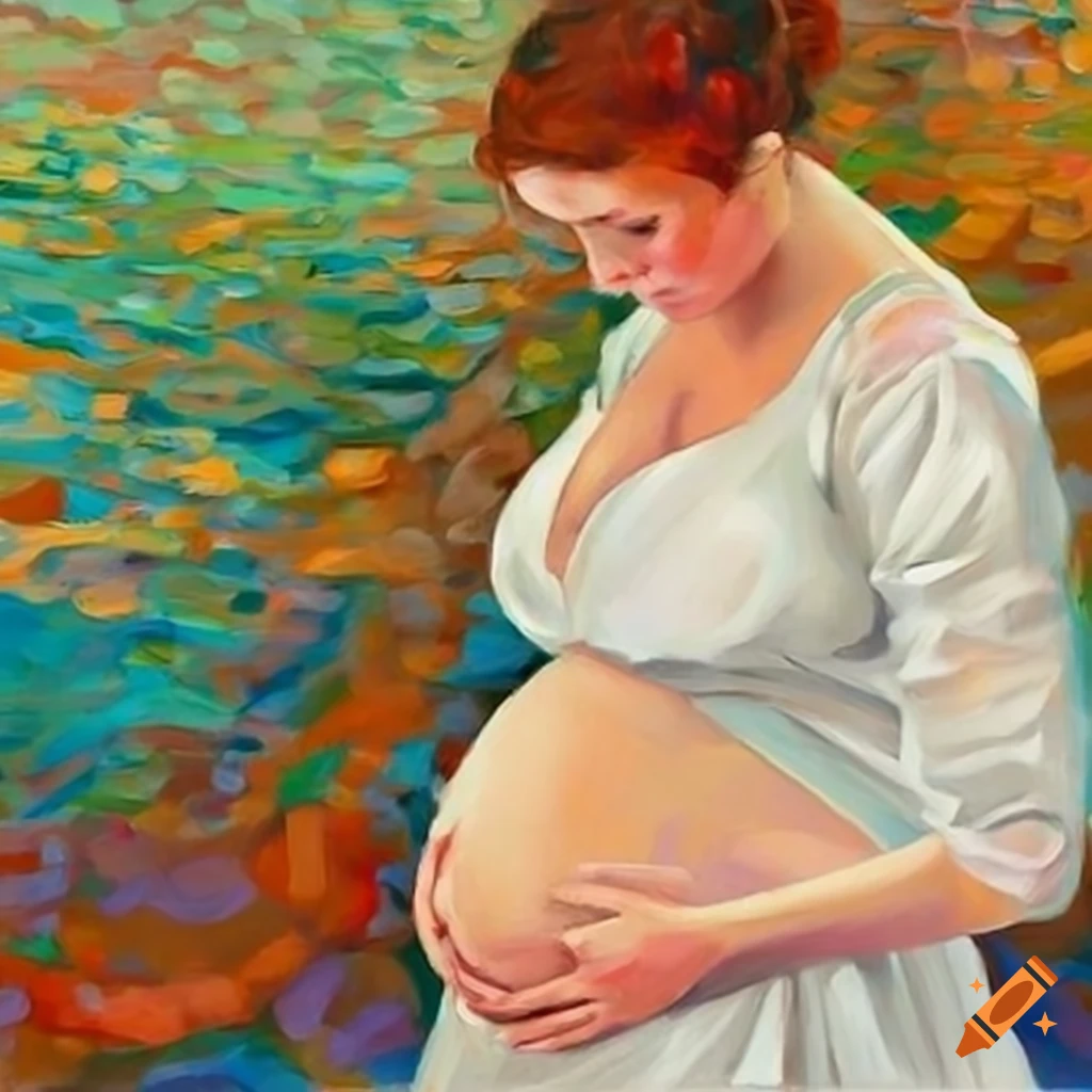 Impressionist Painting Of A Pregnant Woman On Craiyon