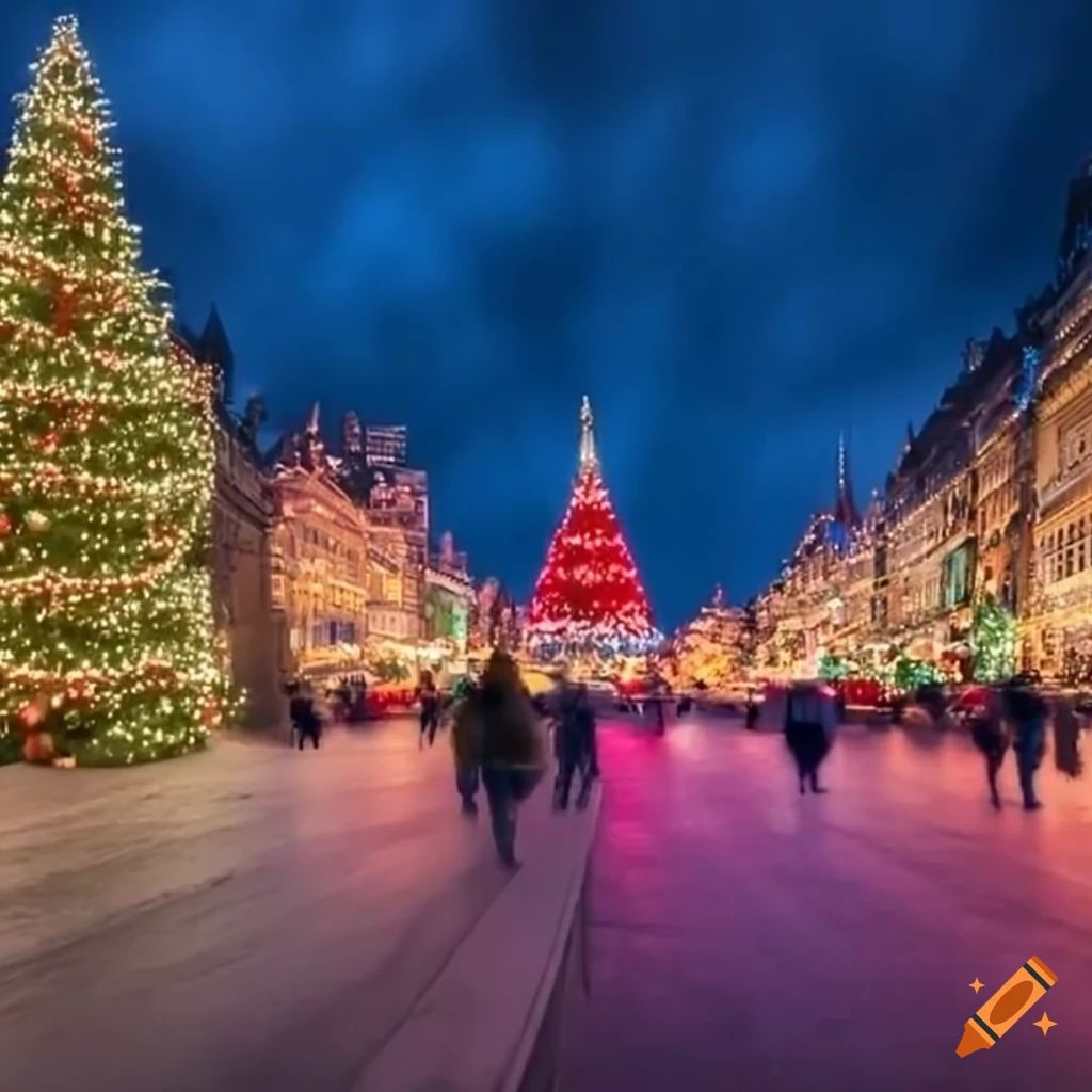 Christmas cityscape on Craiyon